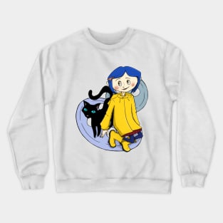 Coraline and Cat Crewneck Sweatshirt